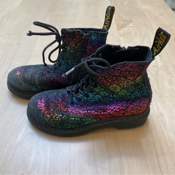 Dr Martens’1460 Faux Fux Lined Lace Up Boot - Youth - Picture 4 of 8